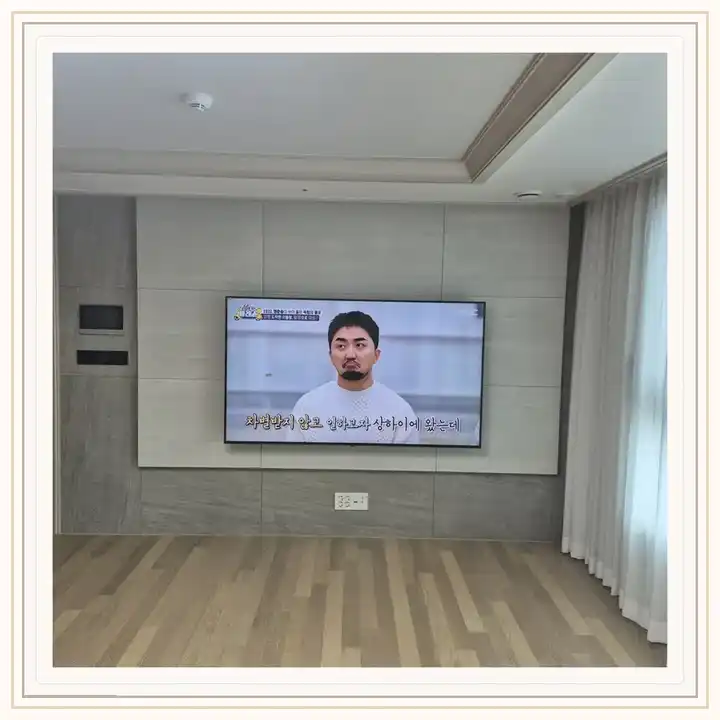 두산위브더제니스센트럴원주 무타공 벽걸이TV 설치 상담용 브라켓 참고 사진