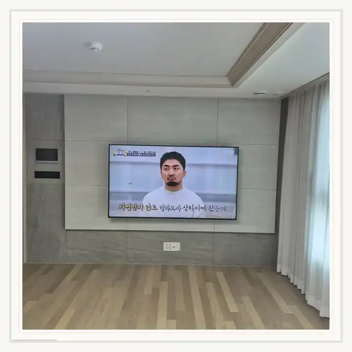 속초미소지움더뷰 무타공 벽걸이TV 설치 상담용 브라켓 참고 사진